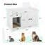 Enceinte de litière pour chat GO, meubles de litière cachés avec tapis de litière pour chat, table d'appoint pour chat avec tiroir, table d'appoint de style campagnard pour le salon, blanc