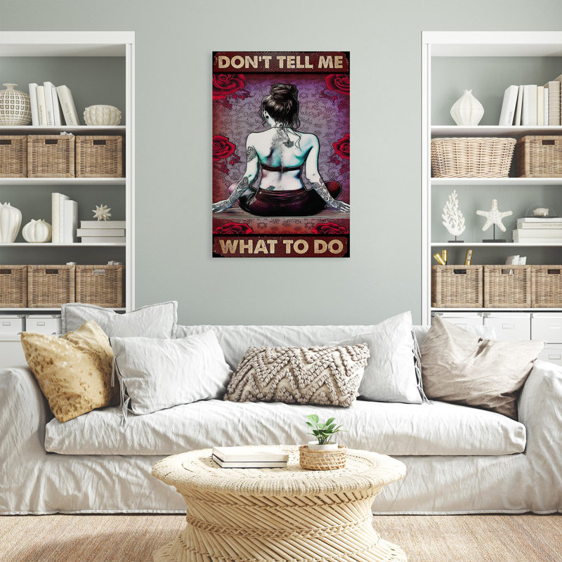 «Dont Tell Me What to Do», impression sur toile tendue, H 36 po x l 24 po x P 1,25 po