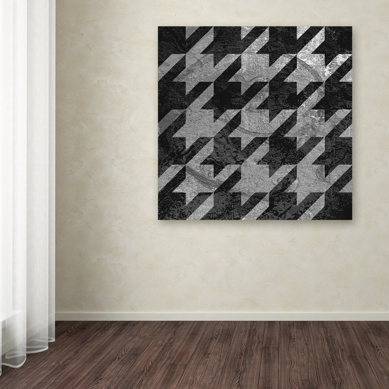 « houndstooth vi » par reproduction d’art sur toile tendue Jadaya, H 24 po x l 24 po x P 2 po