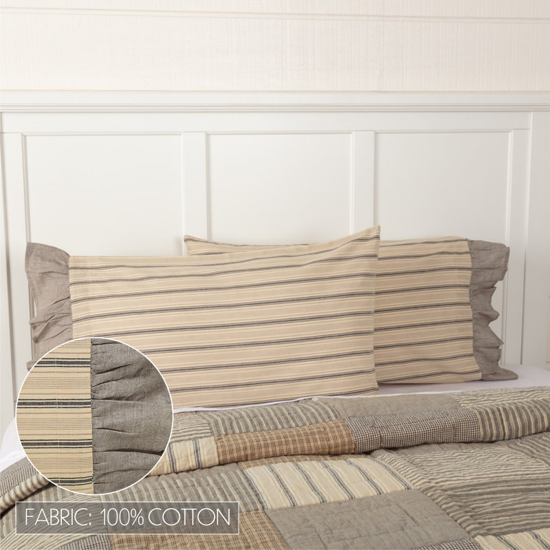 Sawyer Mill 100% Cotton Striped - Set of 2, Standard/Twin Pillowcase