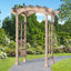 Tonnelle de jardin en cèdre avec panneaux en treillis Yardistry - grand-139886298