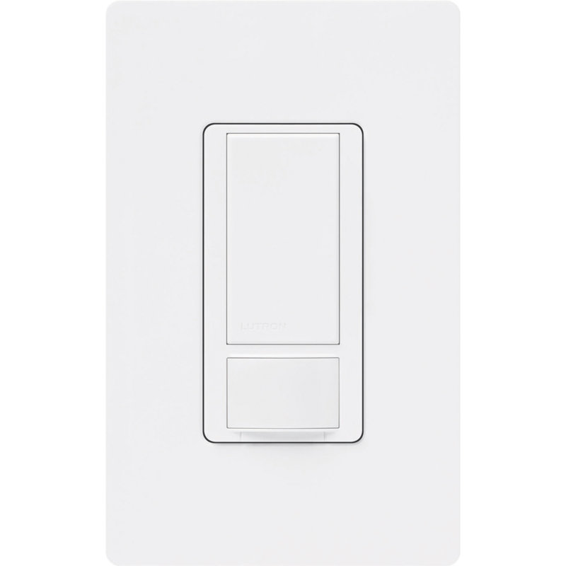 Lutron Maestro Occupancy 5 ampères unipolaire détecteur de mouvement triple interrupteur combiné blanc 1 paquet