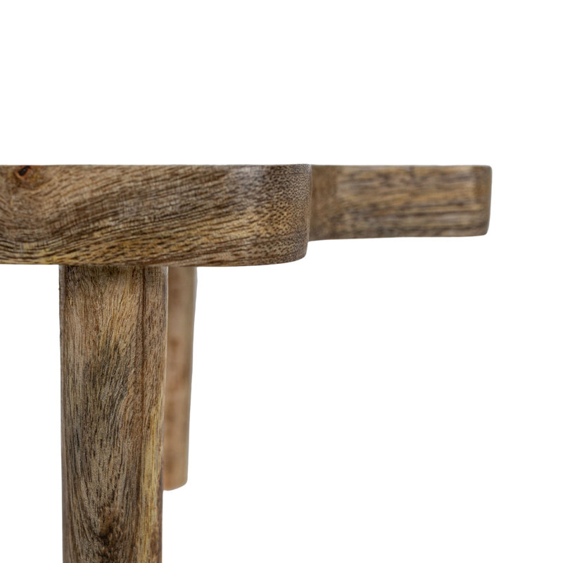 Natural Mango Wood 3-Leg Footed Display Riser