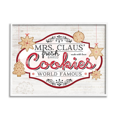 " Vintage Mrs. Claus Cookies Sign " Graphic Art Print
