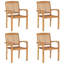 4 chaises de patio empilables avec coussins vidaXL-453449983