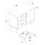 Elad Sideboard, 3 Drawers and 1 Door, industrial design, Antique wax-2106004152