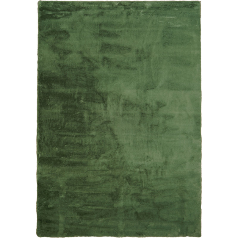 Baban Solid Colour Shag Area Rug, Rectangle 160 x 230cm, Green