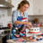 Independence Day Pre Shrunk Cotton Linen Apron, Festive Kitchen Cooking Apron For Stain Protection, 25.6x29.5in Blue-306974308