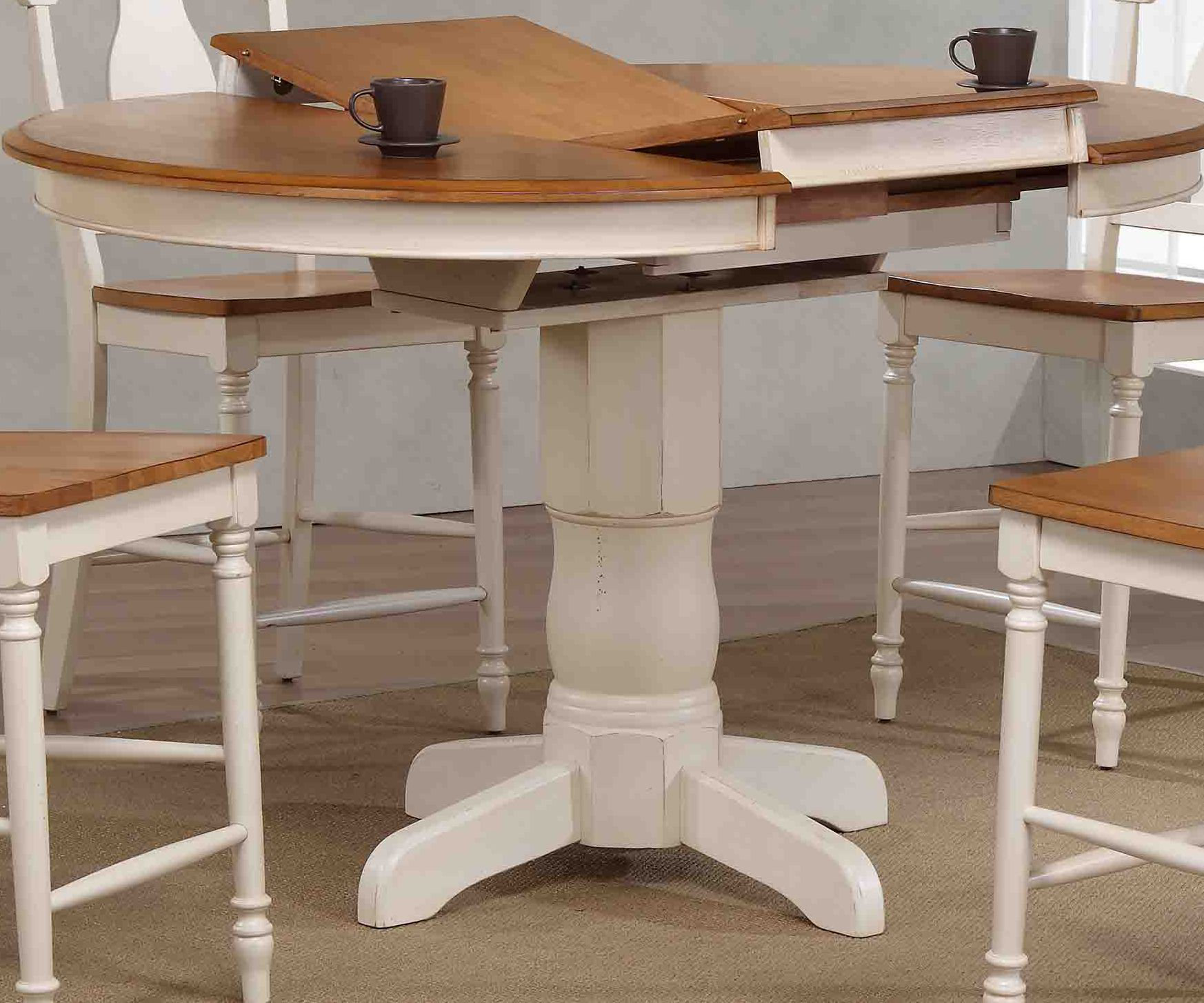 Charlton Home® Geirlaugur Round Counter Height Extendable Butterfly ...