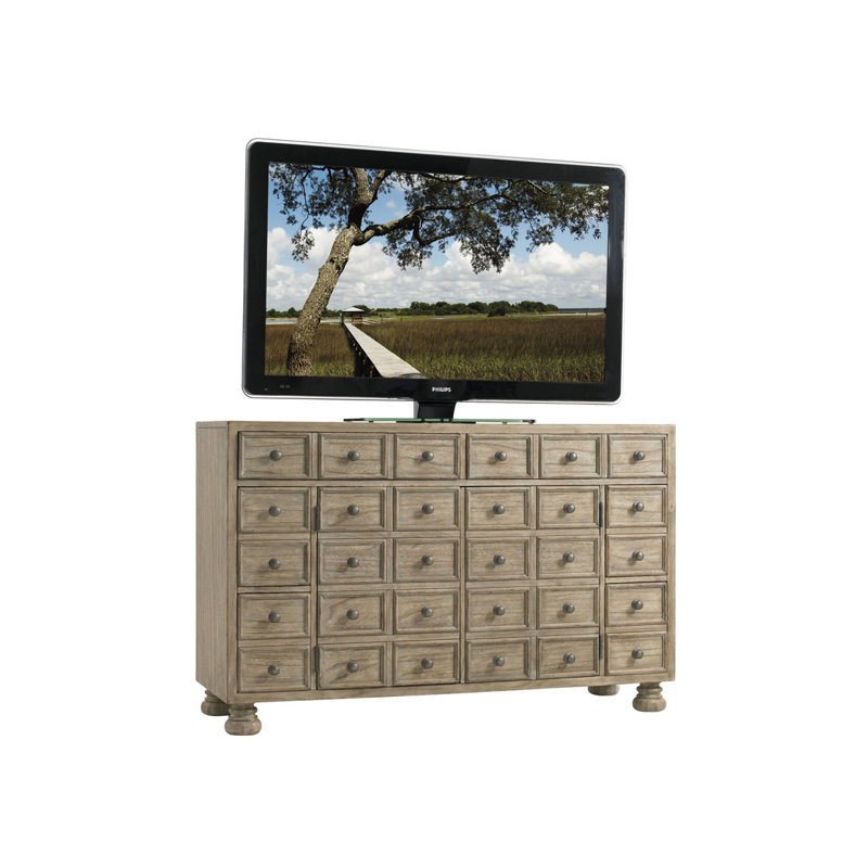 Twilight Bay Andrews Media Console, Distressed Textured Soft Taupe Gray