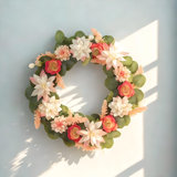 15" Handmade Faux Succulent Greenery Wreath
