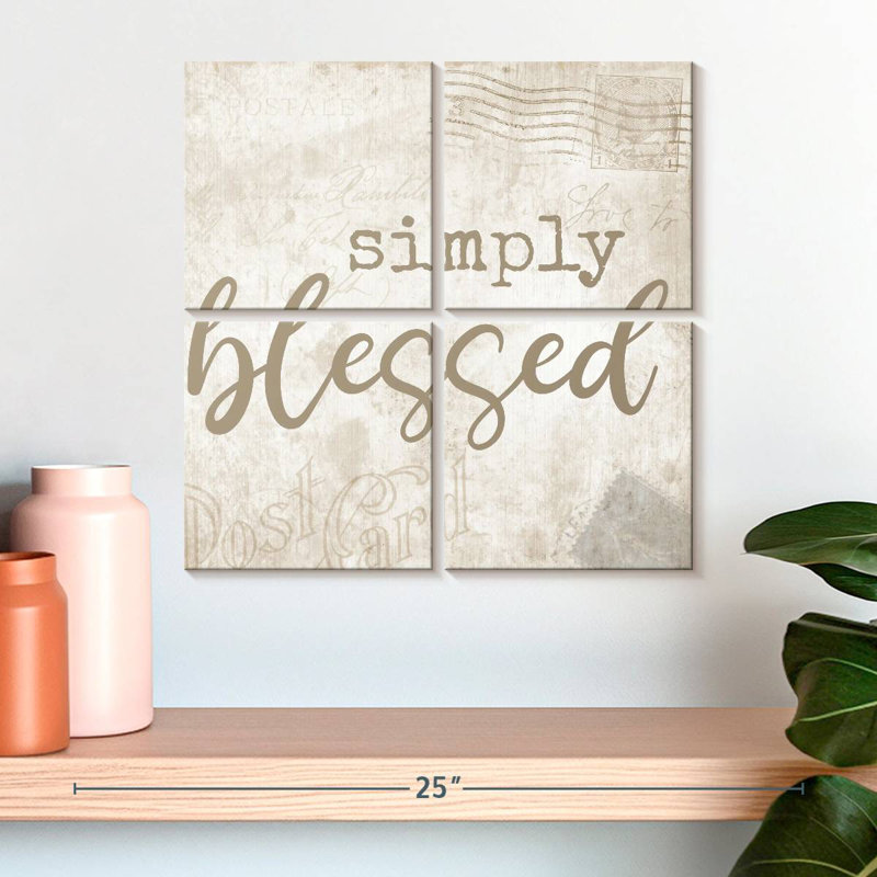 Tergel Postcard Blessed, 18" H x 18" W