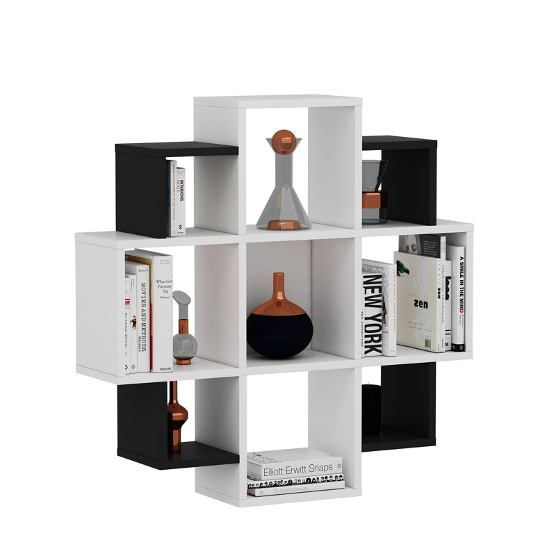 Zaria Cube Shelf, White/Black