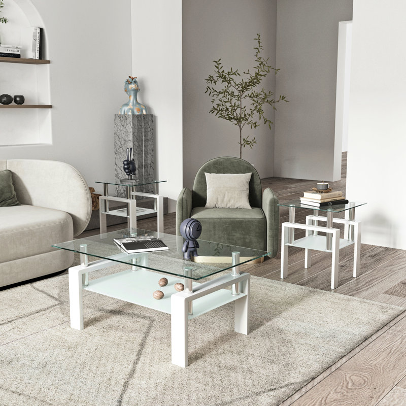 Table basse, Clair, Blanc