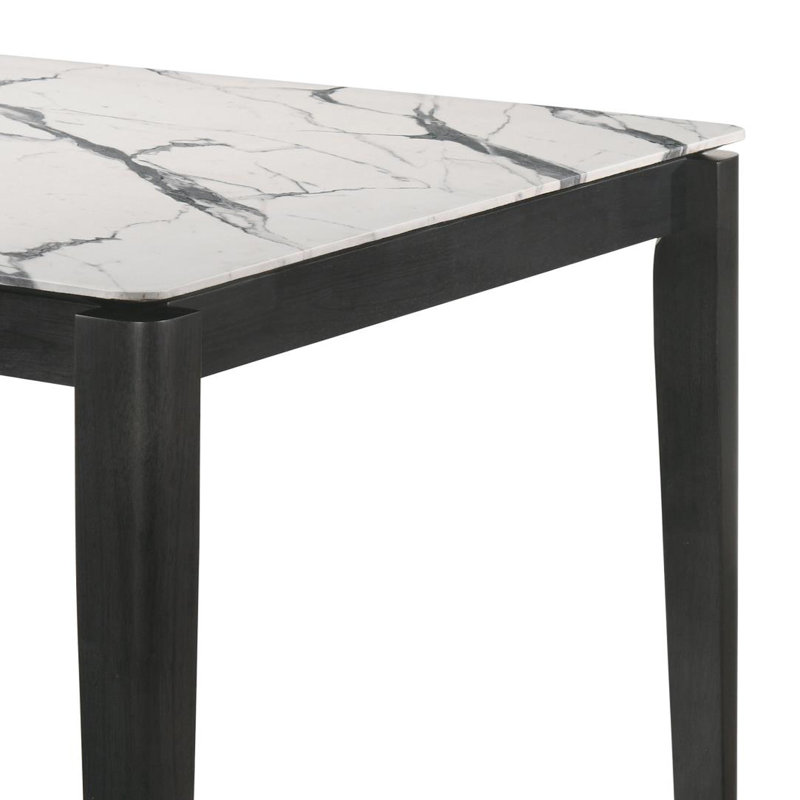 Rectangular Dining Set in White and Gray, 5