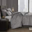 Literie en polyester gris luxueux et confortable de style moderne pour une utilisation toutes saisons