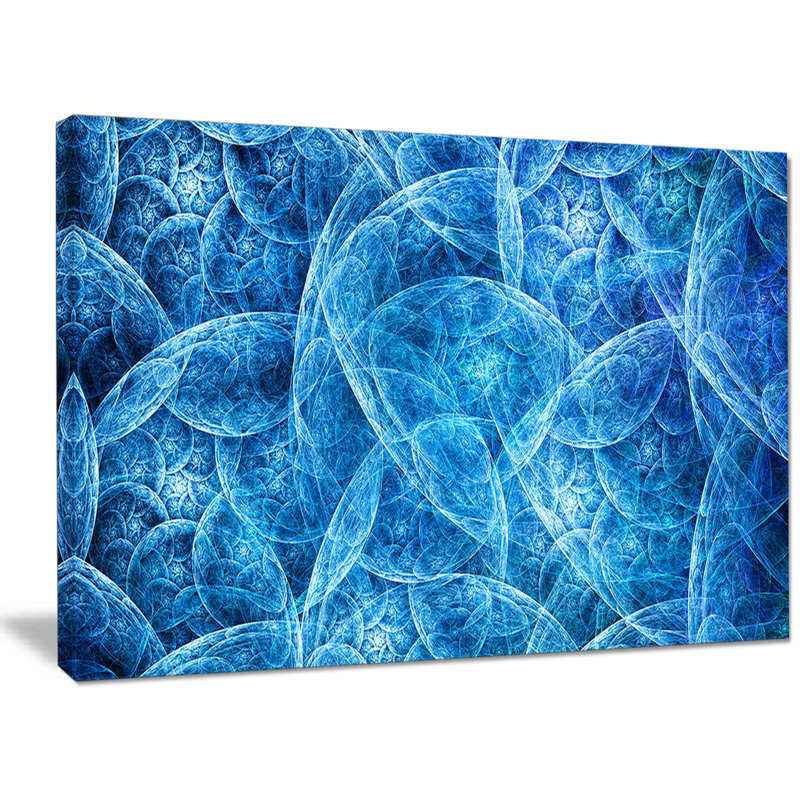 " Dark Blue Fractal Dramatic Clouds ", 30" H x 40" W x 1" D
