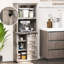 Armoire de cuisine rustique avec rangement et porte de grange coulissante rustique
