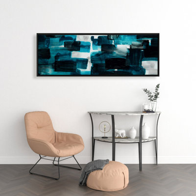 " Turquoise And Gray Squares "