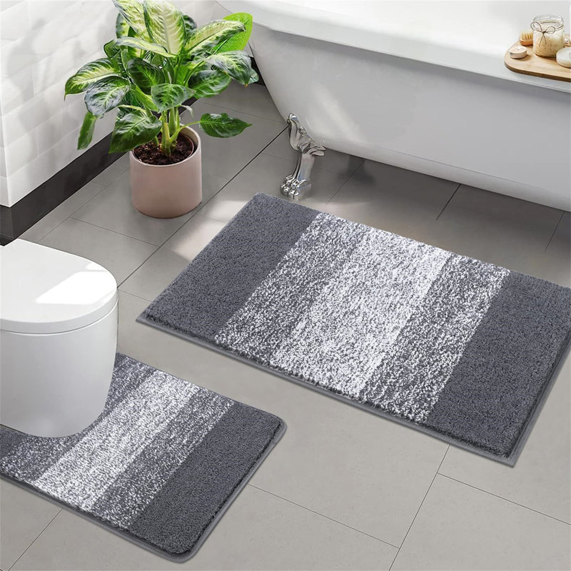 Rinkins Microfiber / Microsuede Non-Slip Bath Rug