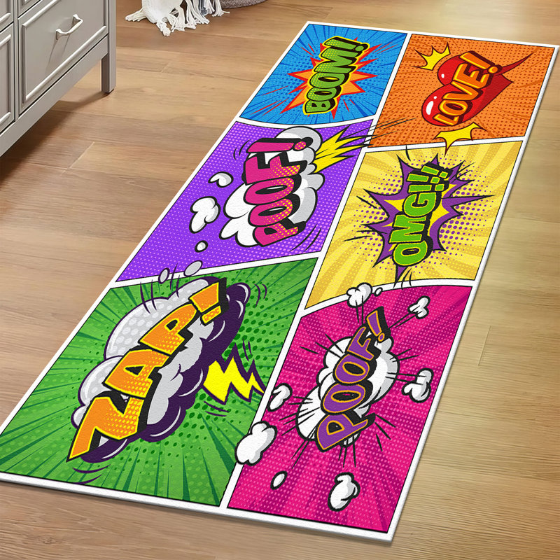Tapis doux non tissé avec un motif géométrique complexe parfait pour rehausser le décor de votre salon