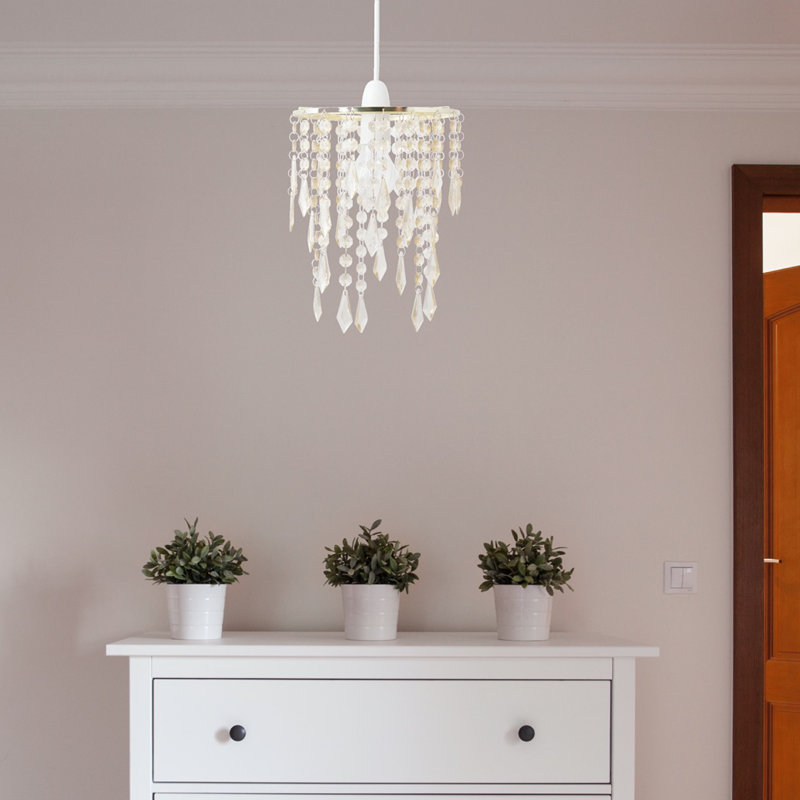 26cm H Plastic Novelty Pendant Shade ( Uno ), Gold/Amber