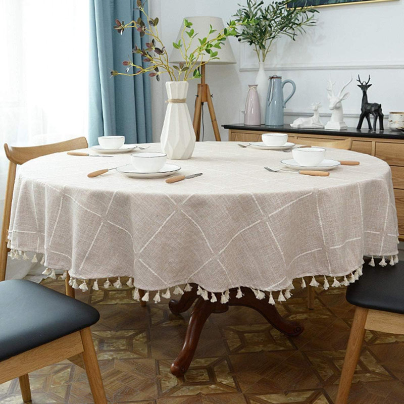 Nappe en lin coton épais