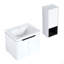 Meuble-lavabo mural 24 po avec lavabo en céramique, armoire latérale et portes à fermeture douce, armoire combinée (ensemble KD)-125514979-125514981