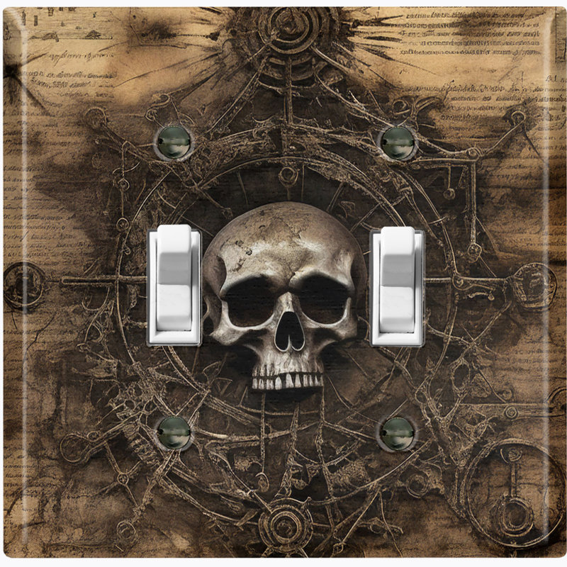 Plaque murale standard Skull Map Voyage Nature