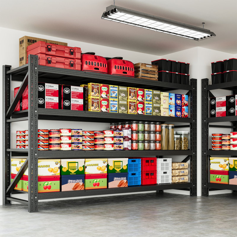 Tablettes en acier robustes 40,0 po à 4 niveaux - Support de rangement réglable pour le garage, l'entrepôt, le garde-manger et les outils