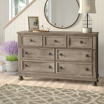 Commode 1 pièce classique avec 7 tiroirs et plateau à bijoux