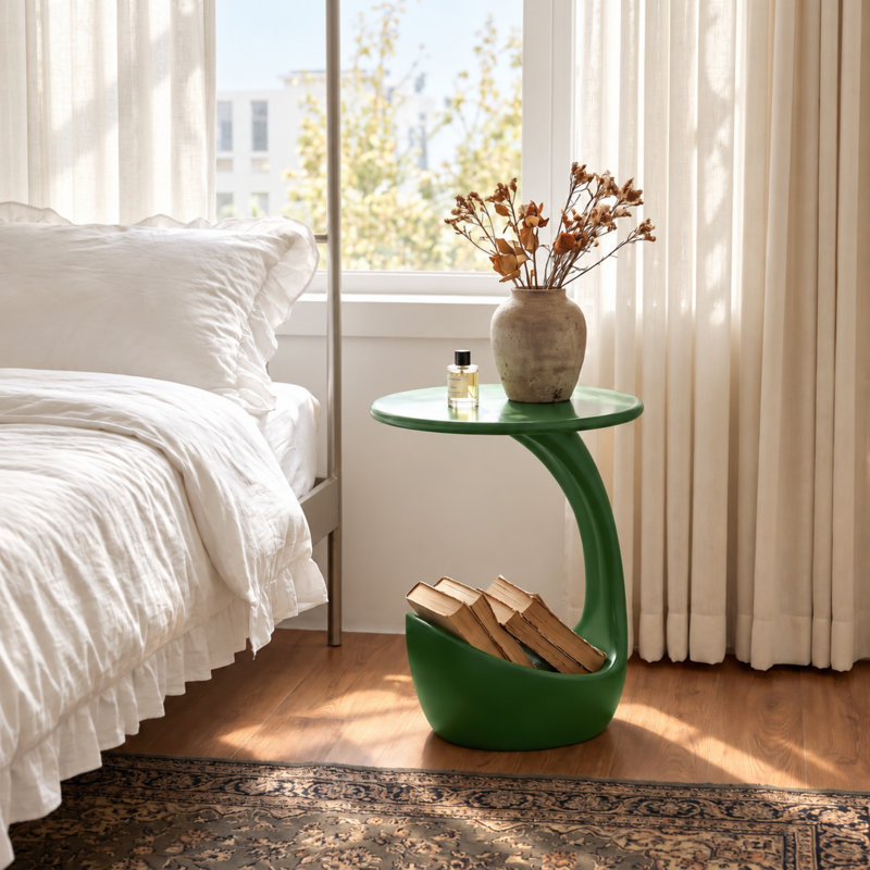 Petite table d'appoint 16 po avec lit pour chat, table de bout 2 en 1 pour animaux de compagnie, noire, sans assemblage