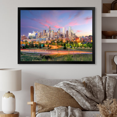 " Panorama Denver Skyline At Night "