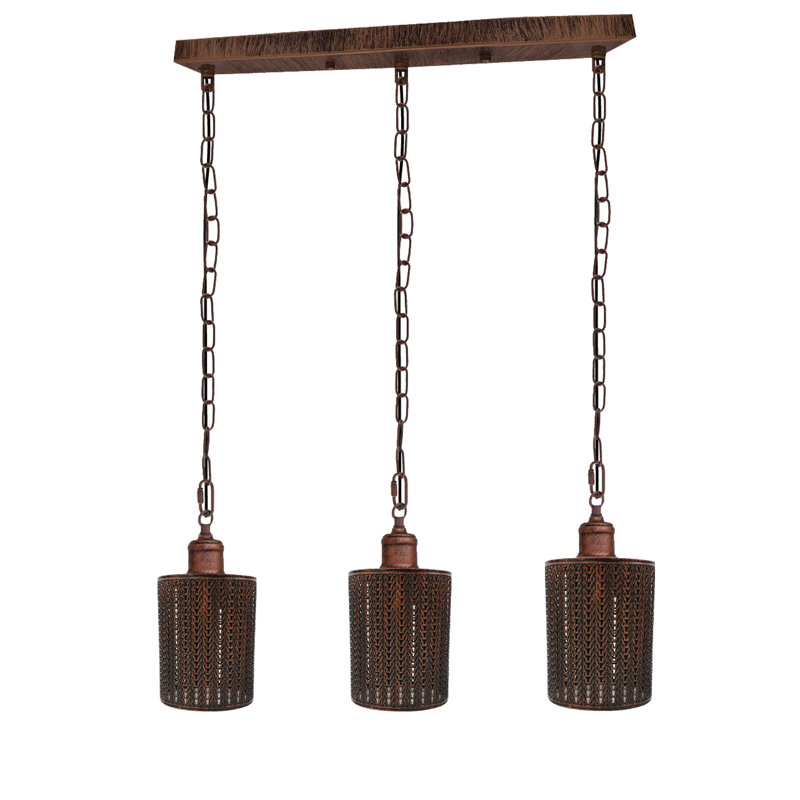 Chonie 3 - Light Kitchen Island Pendant, Yes, Rustic Red