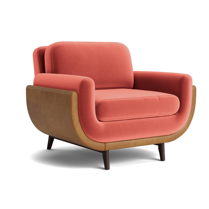 Regatta Chair, Performance Velvet - Sienna/Bedford - Saddle, Java
