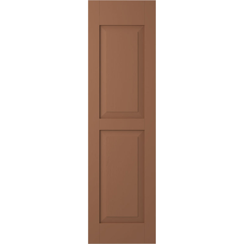 Americraft Two Equal Flat Panel Shutters (Per Pair), Burnt Toffee, 67", 18"