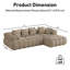 Canapé modulaire surdimensionné en L de 111 po-1868579905