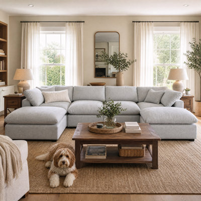Wilroy 6-Piece Reversible U-Shaped Sectional