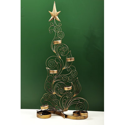 Porte-bougie d'arbre de Noël en bois fait à la main 26 po | Support de pilier blanc vieilli | Décoration de maison de campagne