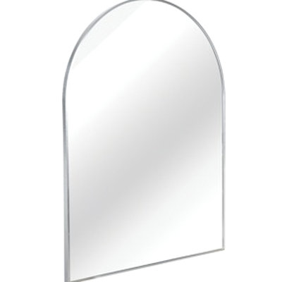 Silver Arched Wall Mirror 30X36 Inches For Bathroom - 4Mm Hd Glass, Rust Aluminum Frame, Shatterproof And Uncomplicated To Do Installation Inch In Metal Frame Aluminum, Comes With Accessories