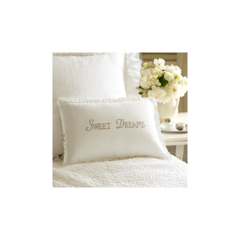 Sweet Dreams Linen Boudoir Pillow