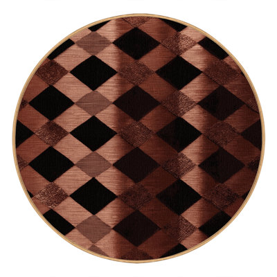 Machine Washable Botanical Brown Area Rug