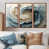 Toile avec cadre flottant brun