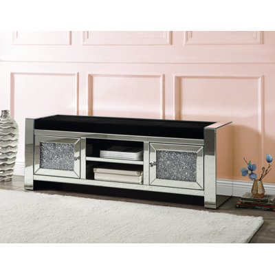 Polyester Blend Upholstered Storage Bench