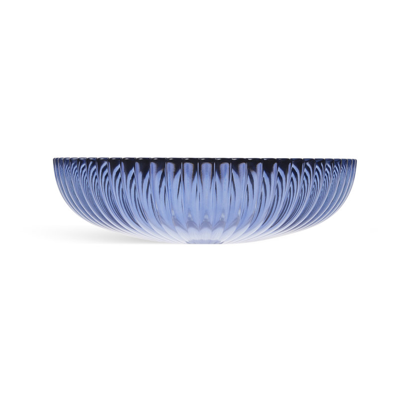 Salute Vessel Bathroom Sink, Translucent Sapphire