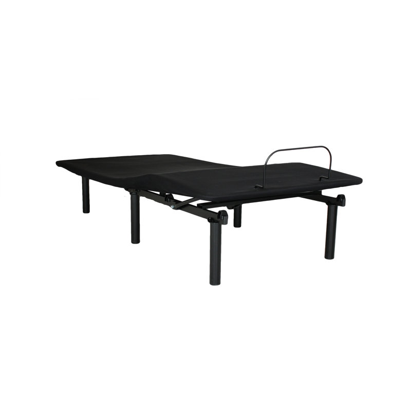 Base de lit ajustable électrique simple TG - pliable en deux, tête et pied réglables, fixation rapide, structure en acier stable et zéro, lit de bar avec matelas, pliable à moitié, indépendant