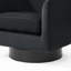 Velvet Upholstered Swivel Barrel Chair-254671553