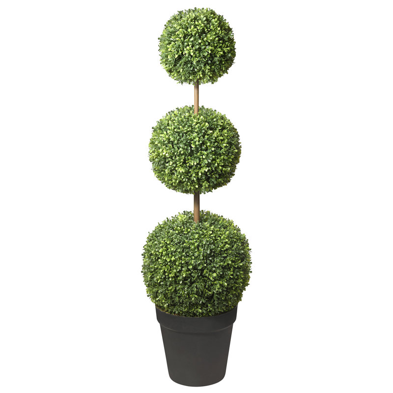 Topiaire ajustable en faux buis en pot, H 64 po x l 15 po x P 15 po