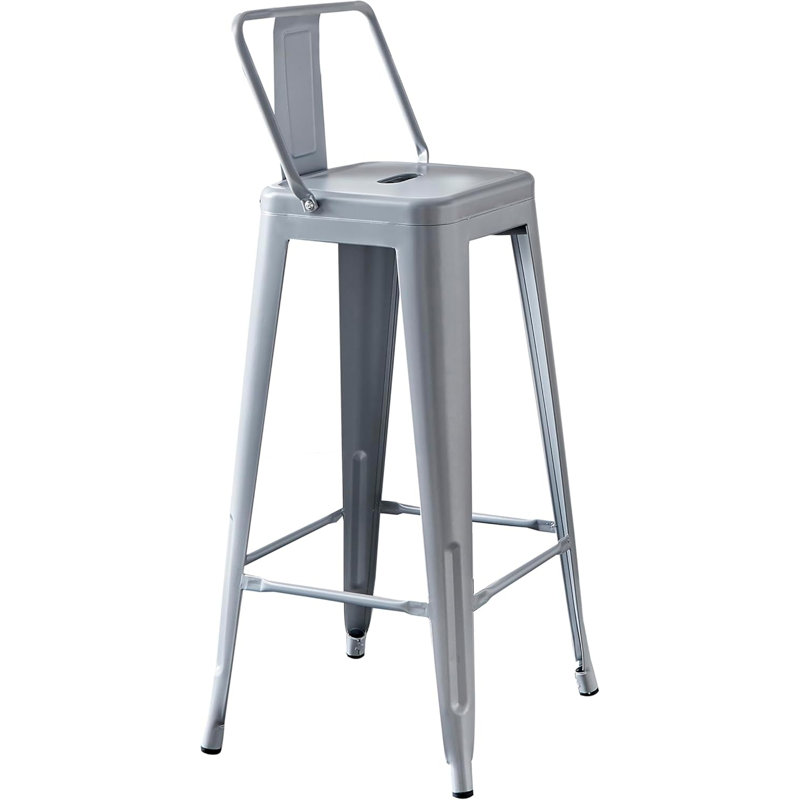 Tabourets de bar modernes et modernes, Gris clair, Tabouret de bar (siège d'une hauteur de 30 po), 2