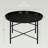 Vintage Metal 24" Round Coffee Table With Hammered Enhancement. For Living Room, Bedroom. Solid & Stylish, Black Fine Metalwork. Attractive